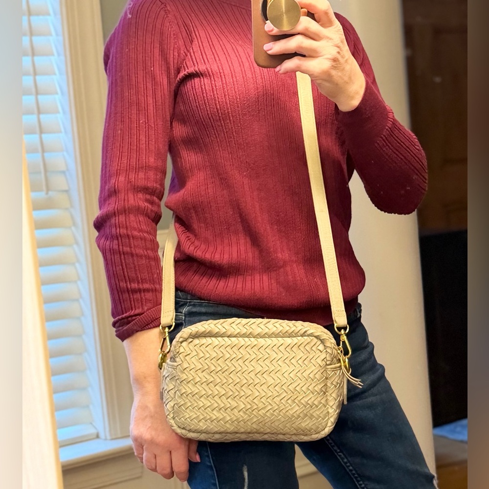 Madewell Transport Camera Bag: Woven Leather Edition (EUC) - Picture 2 of 14